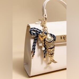 Tara Gold Fish Bag Charm NEW